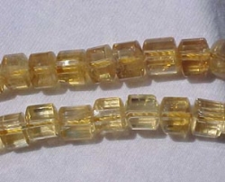 Faceted Curved Triangle Citrine, 9-10mm
