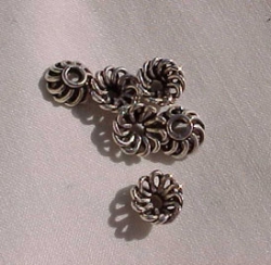 Frilly Bead Caps, 10mm