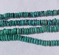 Blue-Green Spiderweb Turquoise Buttons, 6-7mm