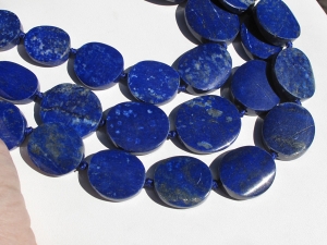 Lapis Lazuli Graduated Coin Pillows, 18mm x 30mm