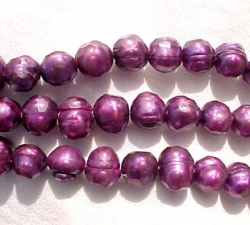 Raspberry Wine Faceted Pearls, 7.5-8mm potato