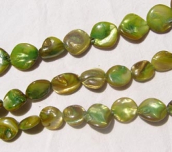 Spring Green Shell Nuggets, 15-16mm