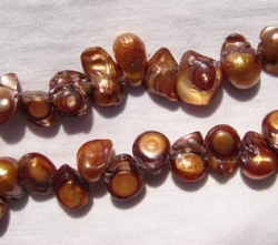 Mabe Pieces, Golden Sable, 10-12mm