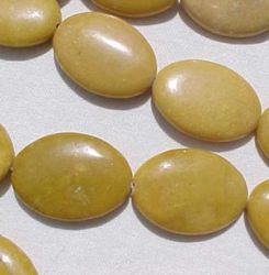 Golden Jade Ovals, 30mm x 20mm