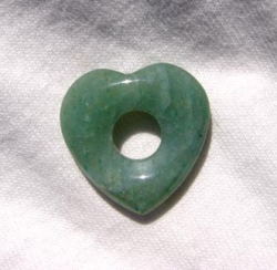 Green Jade Heart, 25mm