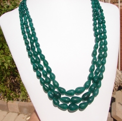 Emerald Dyed Corundum Graduated 3 String Suite