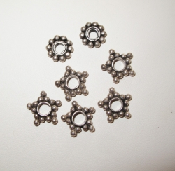 Large Hole Star Spacers, 14mm, 7 pcs