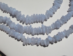 Blue Lace Agate Tumbled Pebbles, 10-12mm