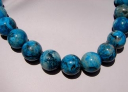 Turquoise Blue Crazy Agate Rounds, 16mm
