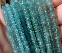 Blue Apatite Faceted Rondel, 3.5-4mm