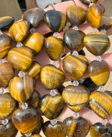 Tigerseye Heart, 20mm, 5 pack