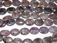 Charoite Oval Pillows, 15x20mm