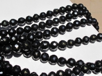 Blackened Forest Faceted Pearls, 8-8.5mm potato