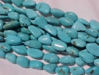 Sky Blue Turquoise Tumbled Nuggets, 14x20mm