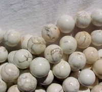 White Turquoise Rounds, 10mm