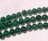 Emerald Green Adventurine Rounds, 3-3.5mm