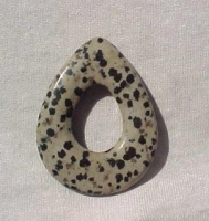 Dalmation Jasper Teardrop Donut, 50x38mm