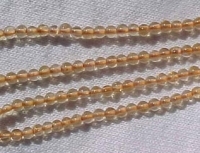 Golden Citrine, 3mm rounds