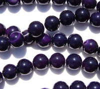 Royal Purple Agate Rounds, 10mm
