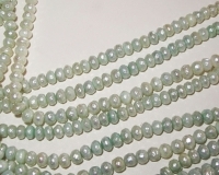 Faceted Pearls Mint Green, 5.5-6mm button
