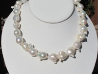 Lotus Edge White Baroque Graduated Pearls, 11-14mm