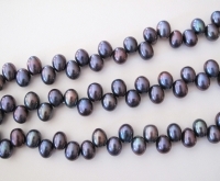 Dark Peacock Dancing Pearls, 7-8mm,