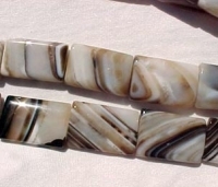 Striped Agate Rectangles, 30x20mm