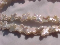 Cross Pearls Pure White, Diagonal Drill, 14mm