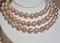 Natural Pink Hues Baroque Pearls, Graduated 12-16mm
