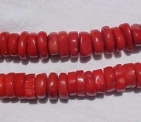 Rustic Red Coral Wheels, 10-11mm