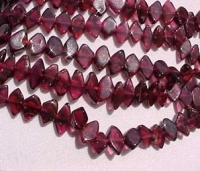 Red Garnet Flat Side-Drill Diamonds, 8x4mm