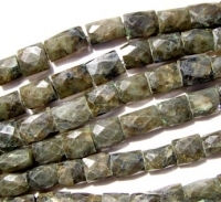 Rustic Labradorite Faceted Pillows, 12x16mm