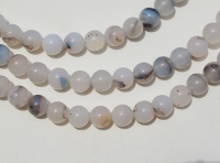 White Tiger Agate Polished Rounds, 10mm