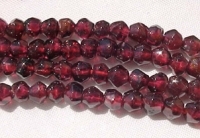 Red Garnet Cut Rondels, 4mm