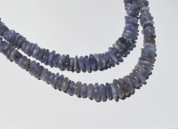 Tanzanite Tumbled Thin Chips, Graduated 7-14mm