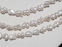Wild White Peanut Pearls, 11-12mm