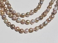 Akoya Freshwater Goldwashed Pink Crinkle Baroque Pearls, 9-9.5mm