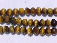 Tigerseye Faceted Rondell, 8mm