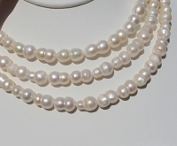 White Peanut Pearls, 9-10mm