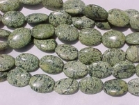 Green Serpentine Turquoise Ovals, 18x13mm