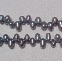 Steely Silver Topdrill, 7x5mm