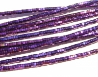 Deep Violet Titanium Hematite Faceted Roundel, 2mm