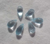 Top Sky Blue Topaz Teardrop Briolettes, 9x6mm, each