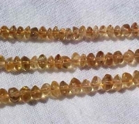 Citrine Rondells, Dark Gold, 3-5mm