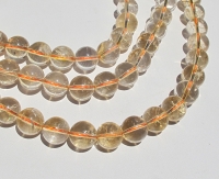 Pale Citrine Quartz Rounds, 12mm, 8" String