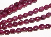 Ruby Polished Oval Pebbles, 8x10mm