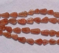 Oregon Sunstone Long Drill Flat Teardrops, 10x6mm