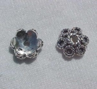 Lacy Dots Bead Caps, 9mm, pair