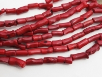 Red Coral Large Branch Pieces, 10x20mm