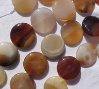 Natural Agate Coins, 30mm